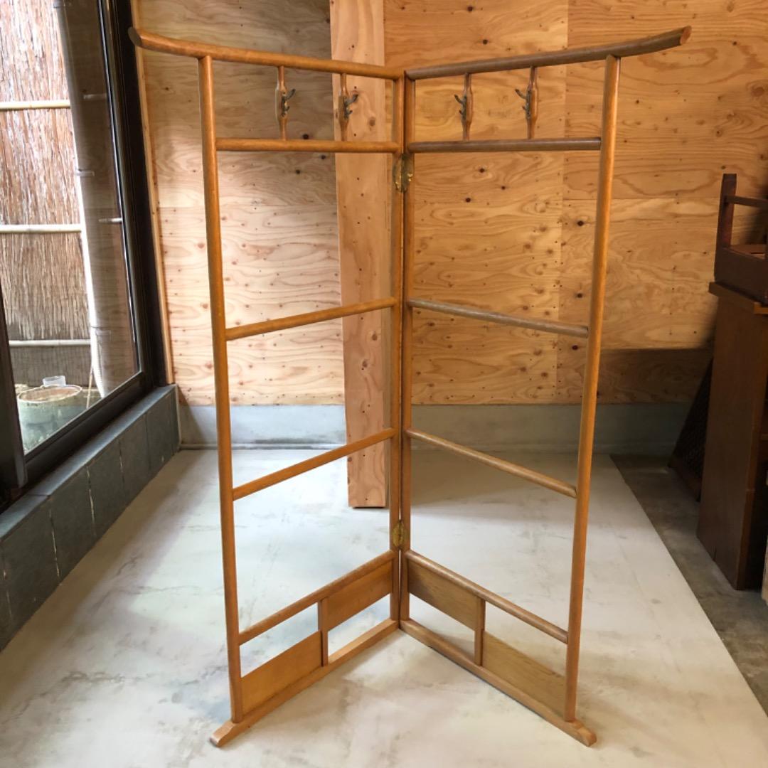 昭和アンティーク　木製　衣桁　イコウ　着物　ハンガー　着物かけ　レトロ　蚤の市