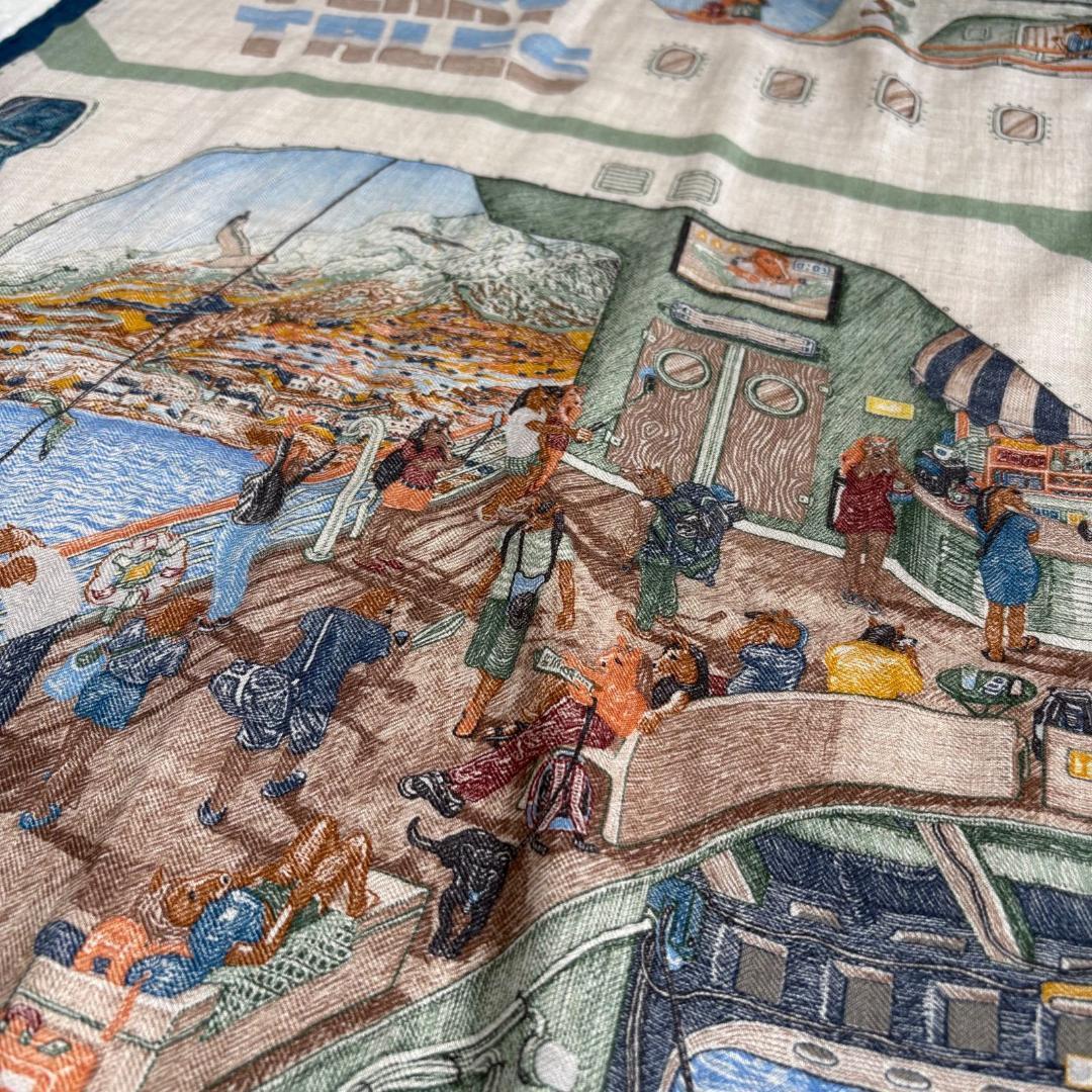 HERMES　カレH100 FERRY TALES カシシル　スカーフ　ストール