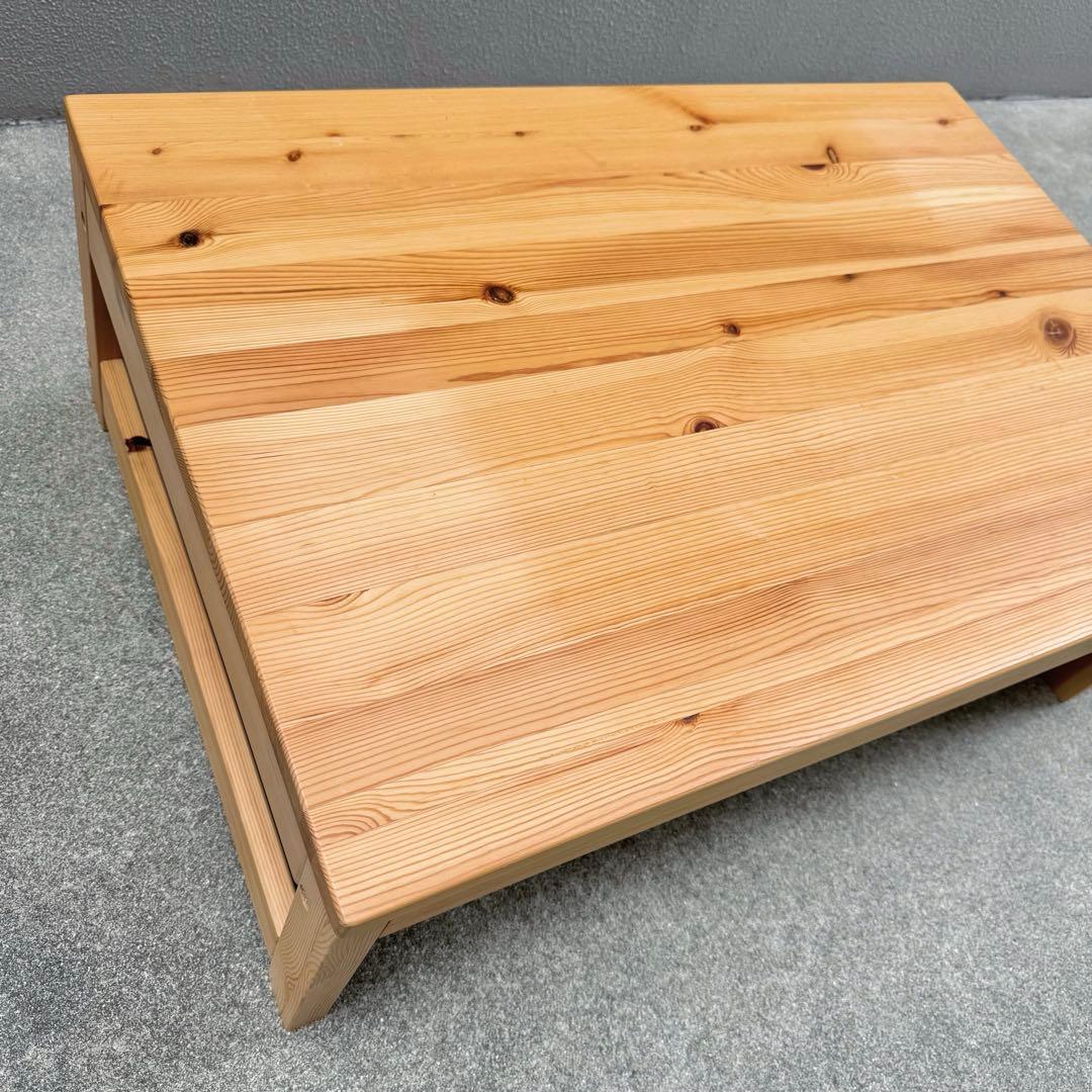 希少✴︎無印良品 パイン センターテーブル デスク 文机 ローテーブル 引出し付