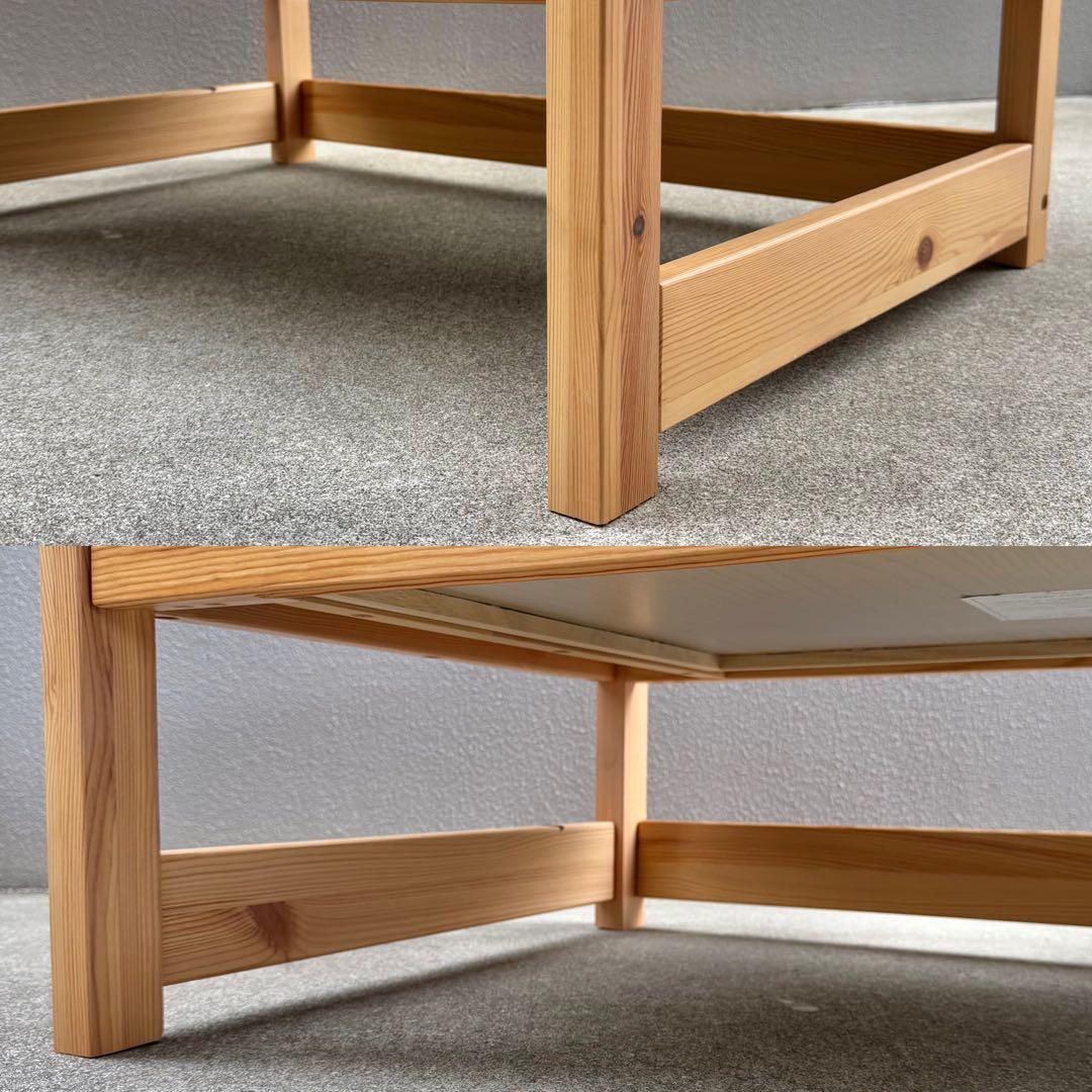 希少✴︎無印良品 パイン センターテーブル デスク 文机 ローテーブル 引出し付