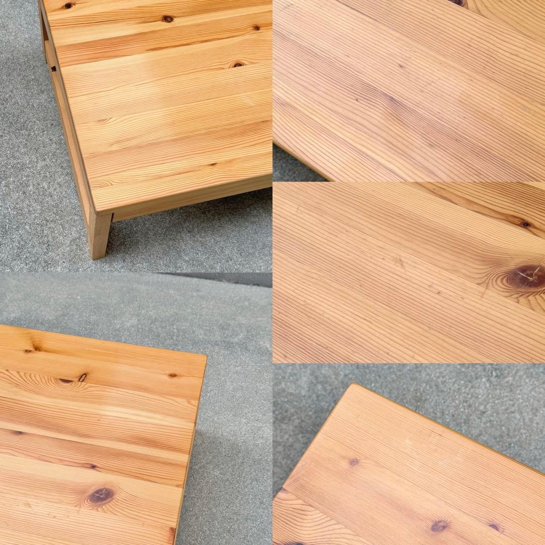 希少✴︎無印良品 パイン センターテーブル デスク 文机 ローテーブル 引出し付