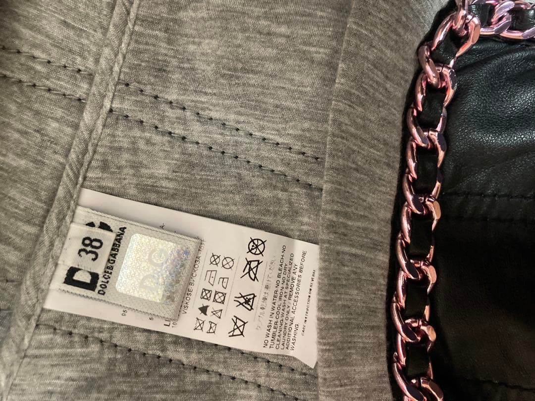 D&Gレザーブルゾン美品38