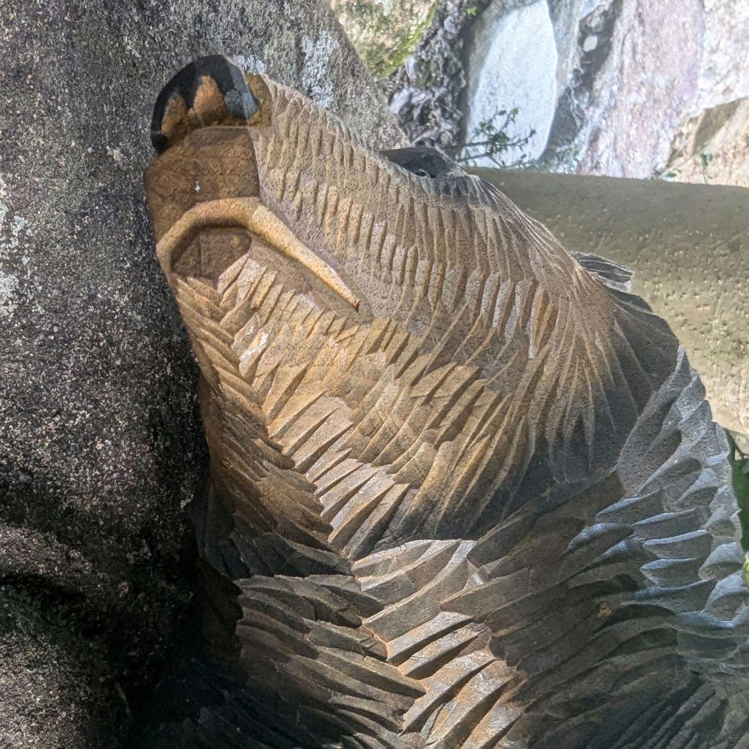 よ*️様 引間二郎　木歩作　やくも　熊木彫り