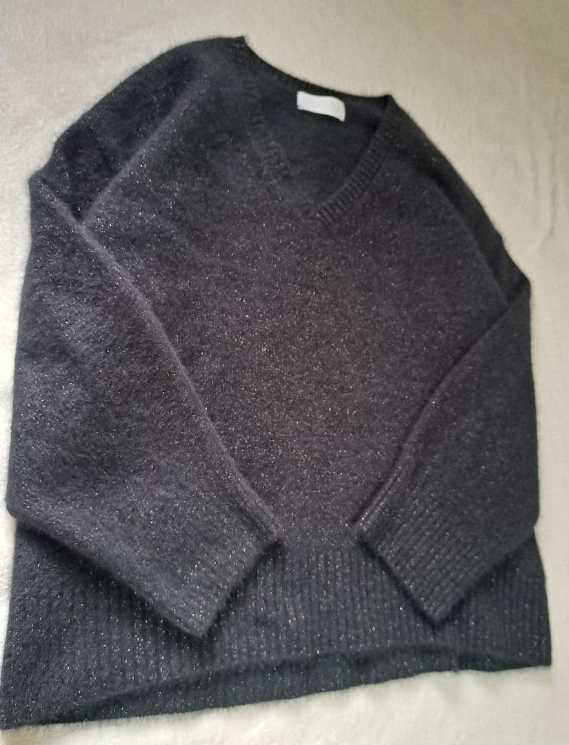 AP STUDIO フォックス ブレンドラメVネックプルオーバー