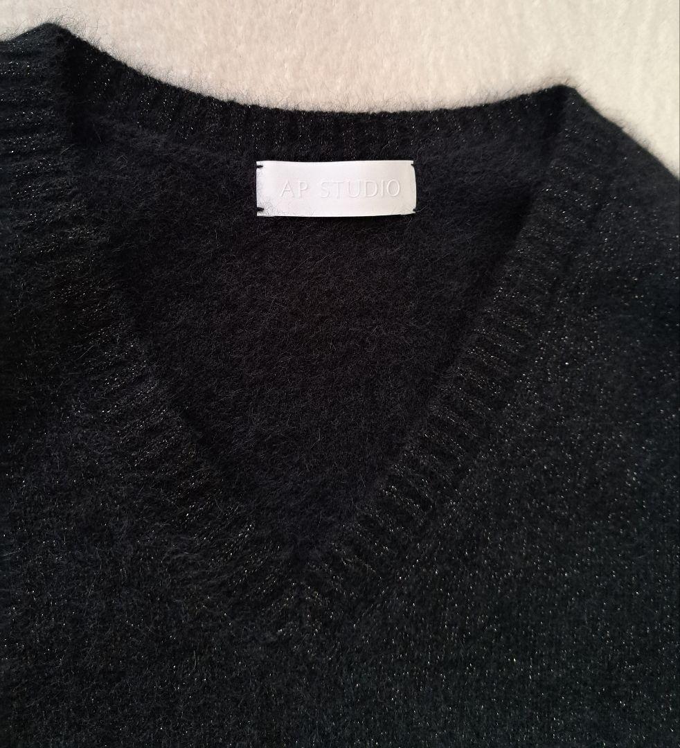 AP STUDIO フォックス ブレンドラメVネックプルオーバー