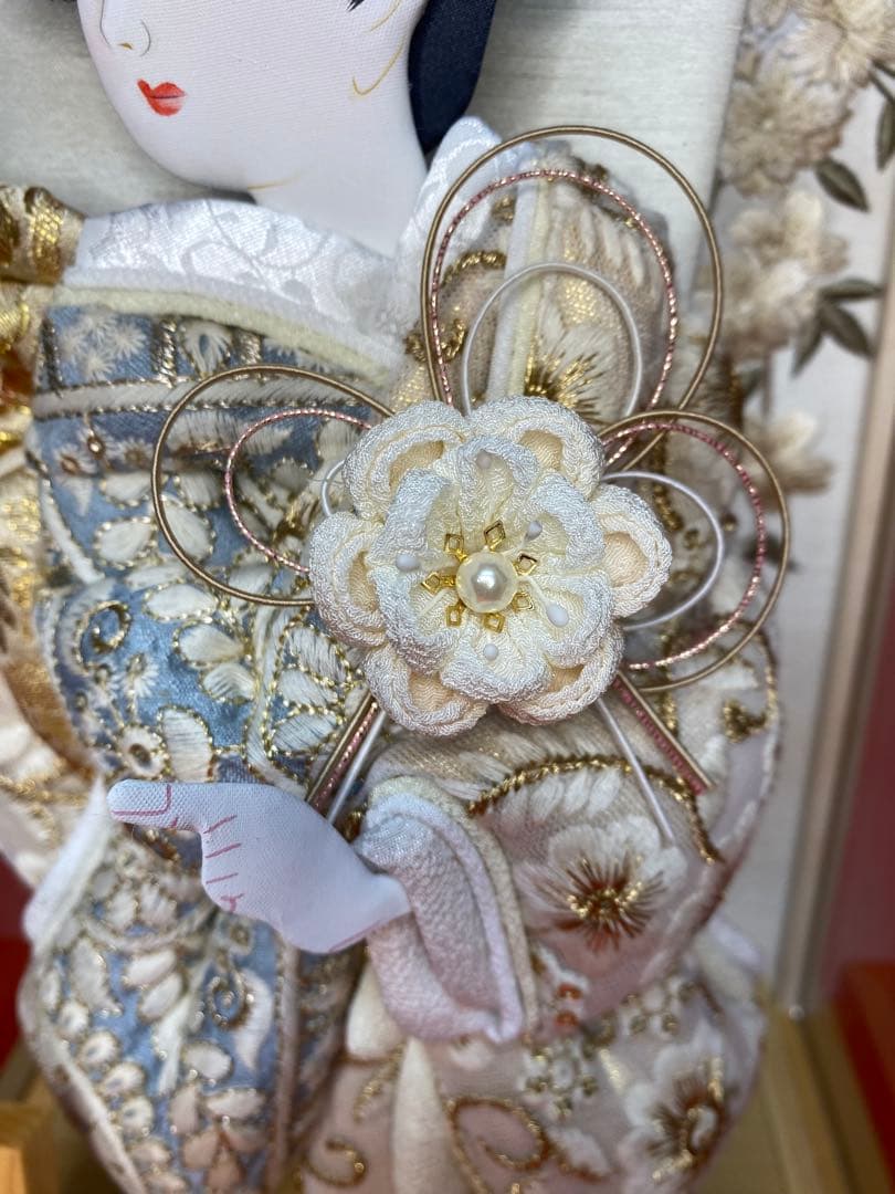 羽子板　総檜造り白木ガラスケース８号・サイズ間口約２５×奥行約２１×高さ約３８㎝