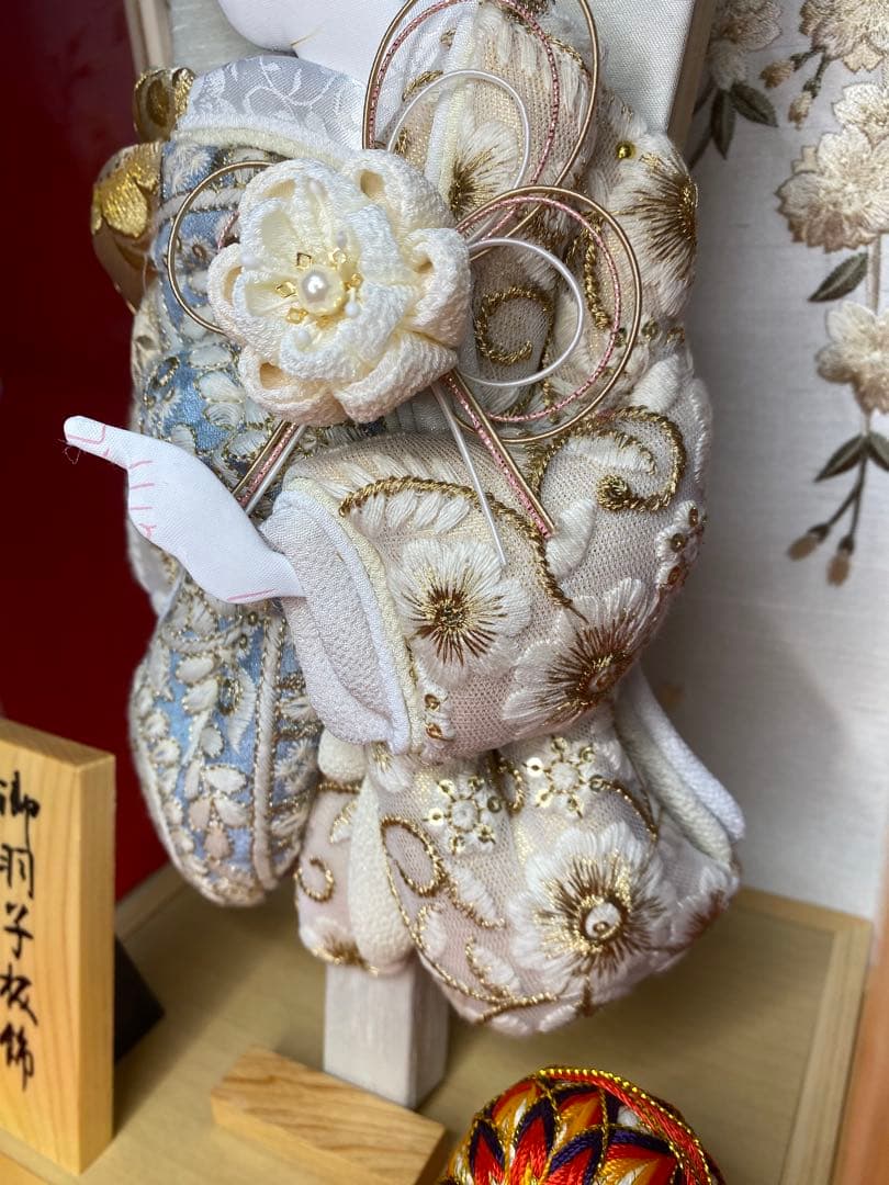 羽子板　総檜造り白木ガラスケース８号・サイズ間口約２５×奥行約２１×高さ約３８㎝