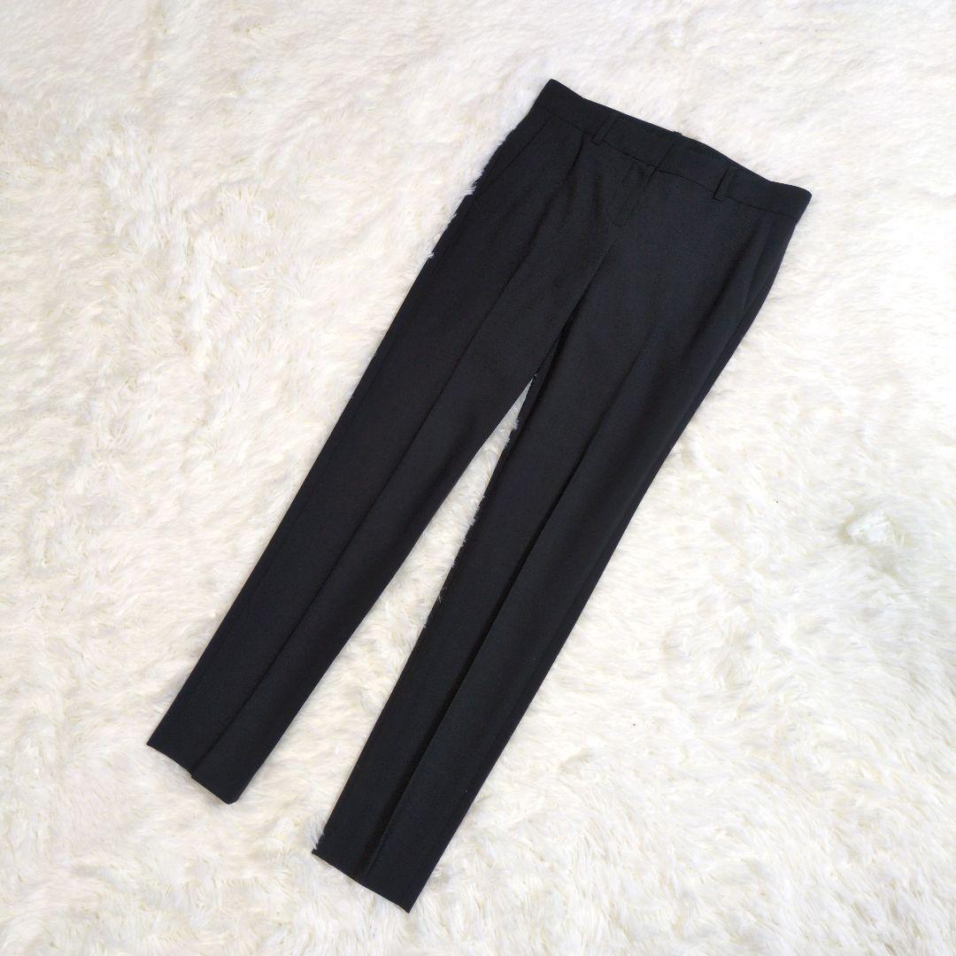 セオリー　セットアップ　ノーカラー　ジャケット　パンツ　ストレッチ　ブラック