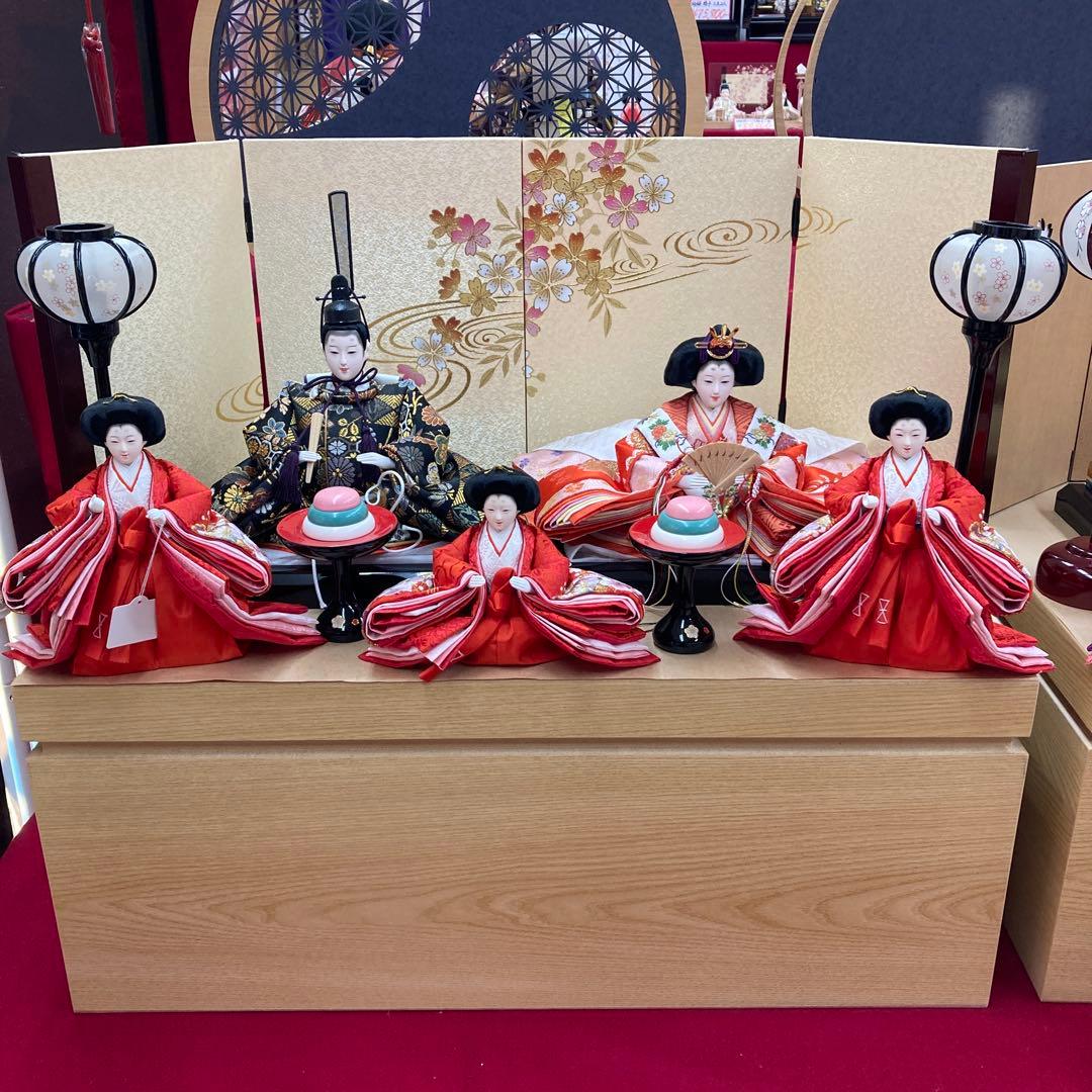 収納型ひな人形　5人飾り