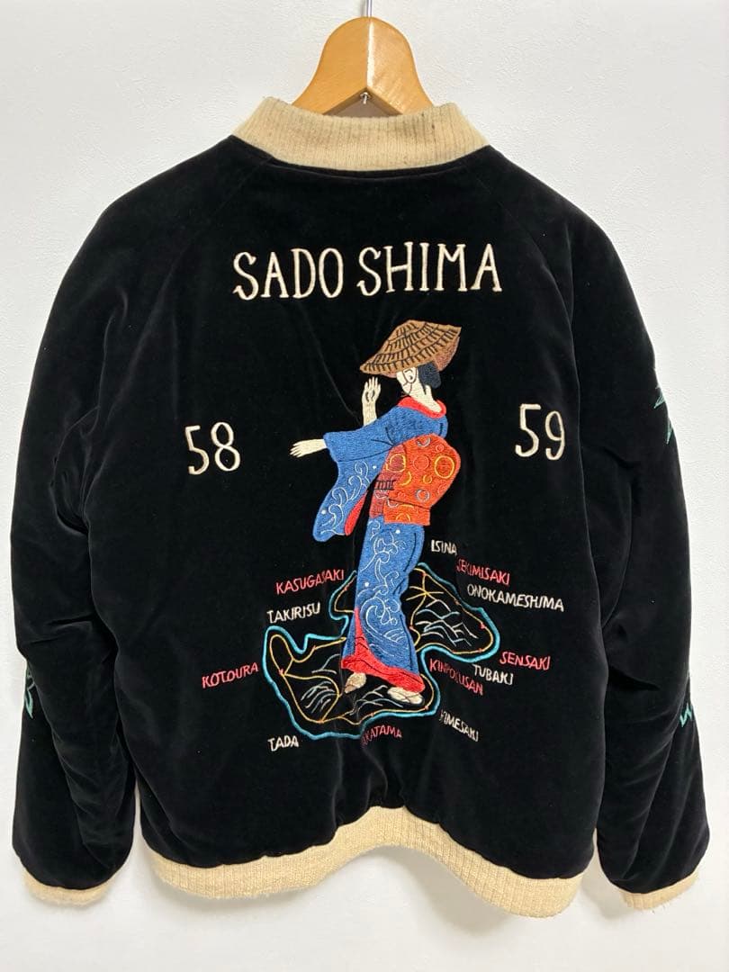 港商　テーラー東洋　SADO SHIMAスカジャン　佐渡島