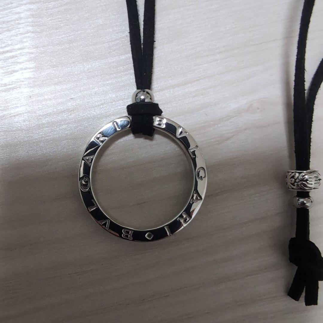 BVLGARI ブルガリシルバー キーリング 新品チョーカー付きネックレス