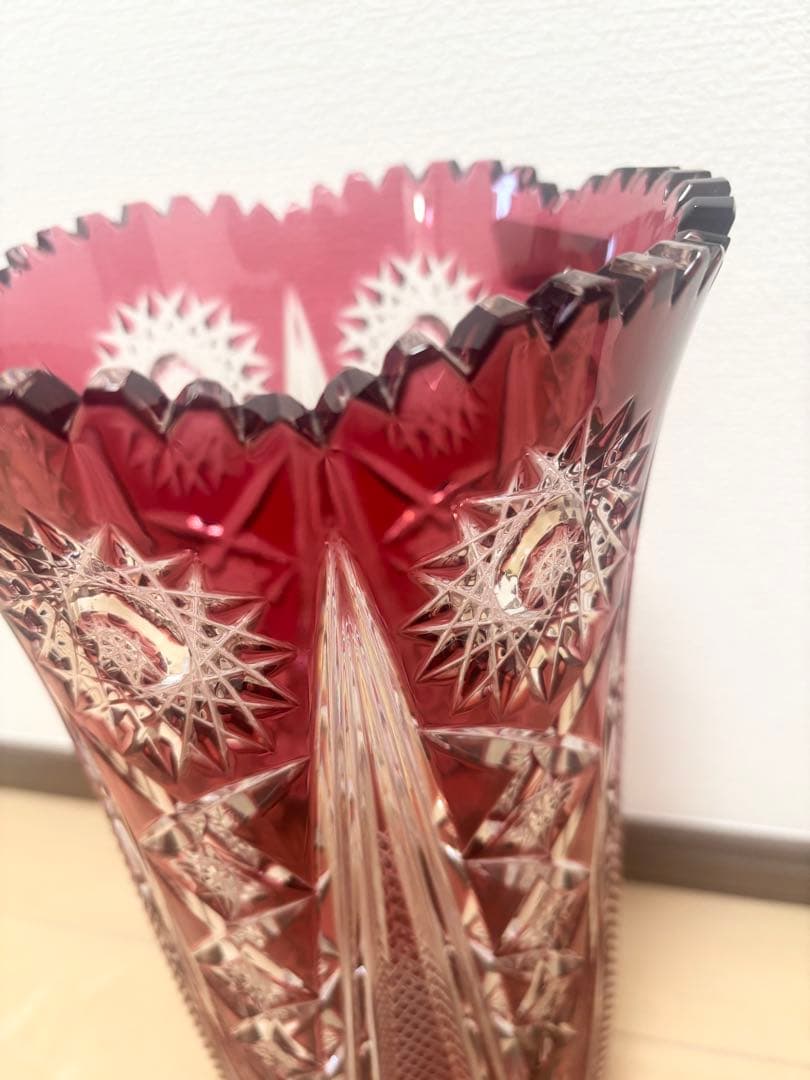 【美品】NACHTMANN BLEIKRISTALL 花瓶　フラワーベース 切子