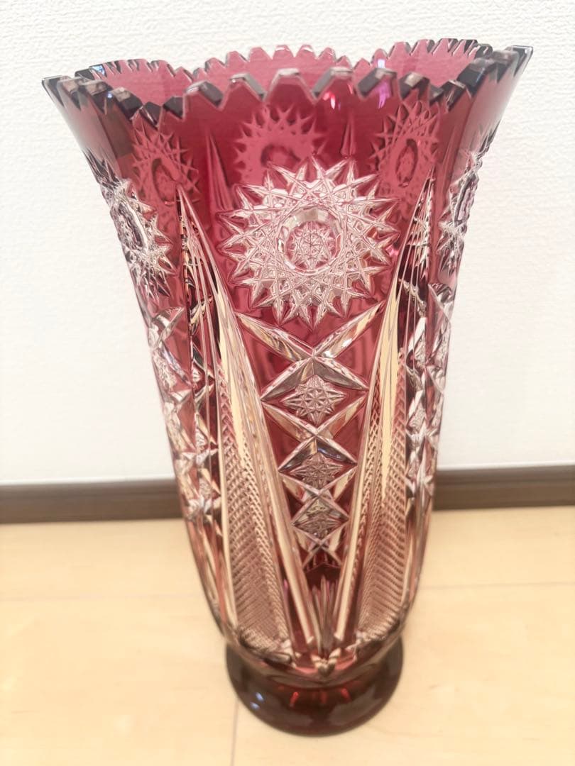 【美品】NACHTMANN BLEIKRISTALL 花瓶　フラワーベース 切子