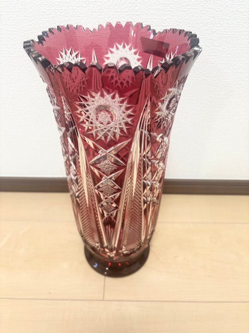 【美品】NACHTMANN BLEIKRISTALL 花瓶　フラワーベース 切子