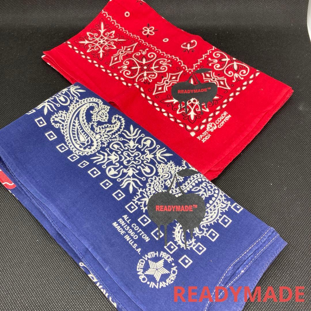 激レア READYMADE レディーメイド 25セット限定バンダナ 赤 青