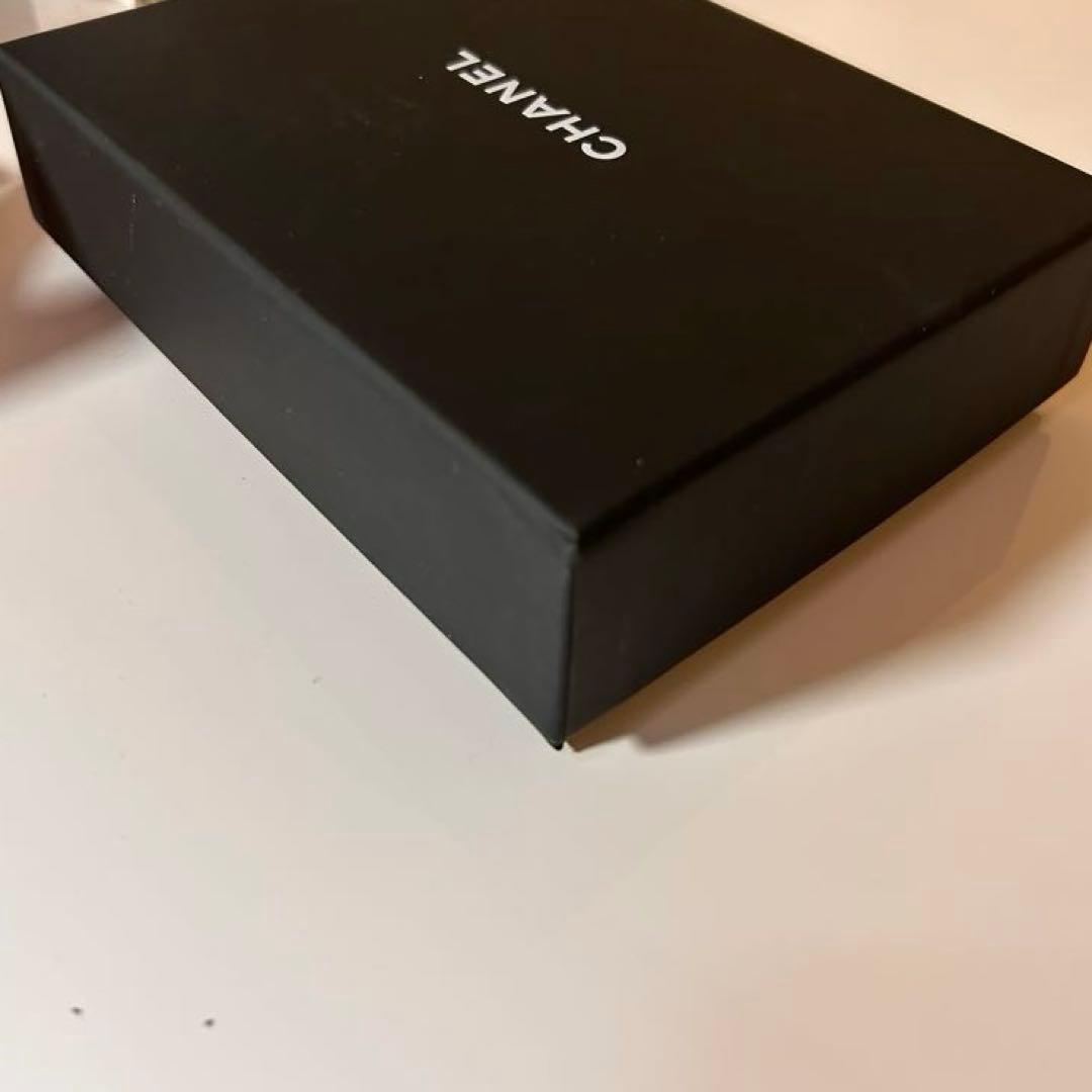 CHANEL シャネル 三つ折り財布 マトラッセ キャビアスキン ブラック 付属