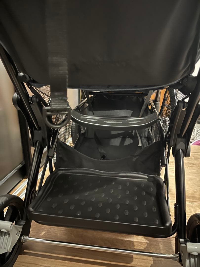 カトージ ベビーカー 二人でゴーDX レインカバー付 デニム 1か月~ 箱無し