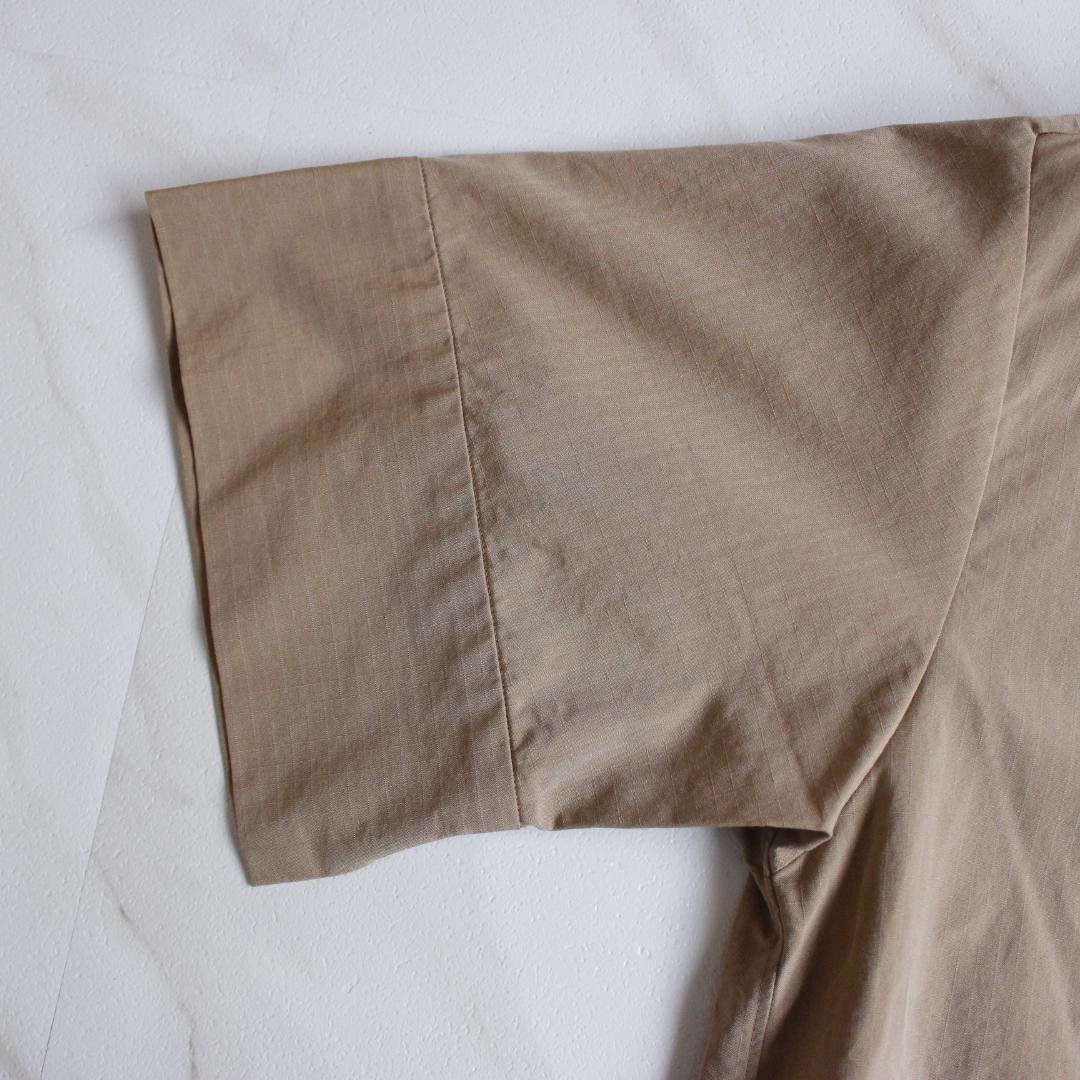 【極美品】AURALEE リップストップシャンブレーシャツ ベージュ S