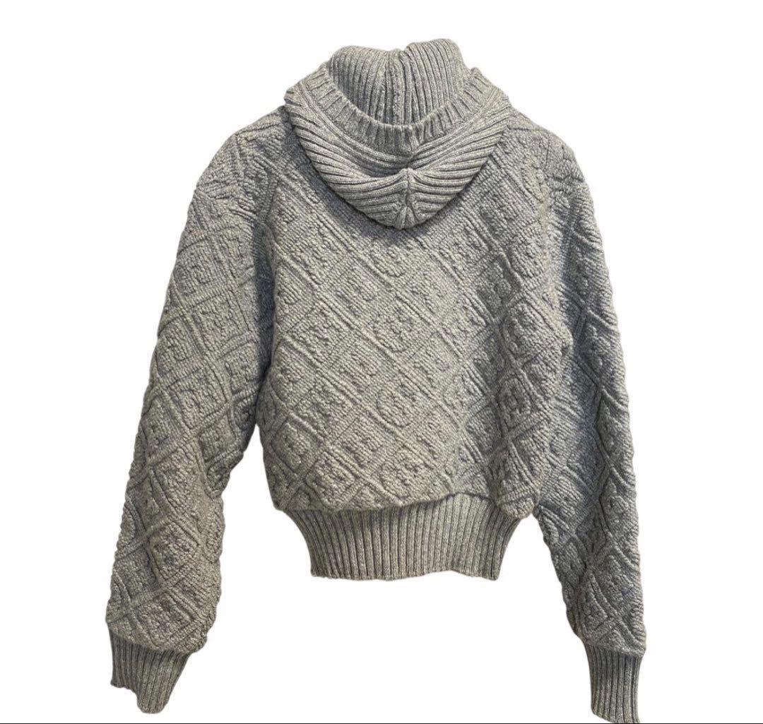 美品 LOUIS VUITTON モノグラム タウアリングフーディ ニット