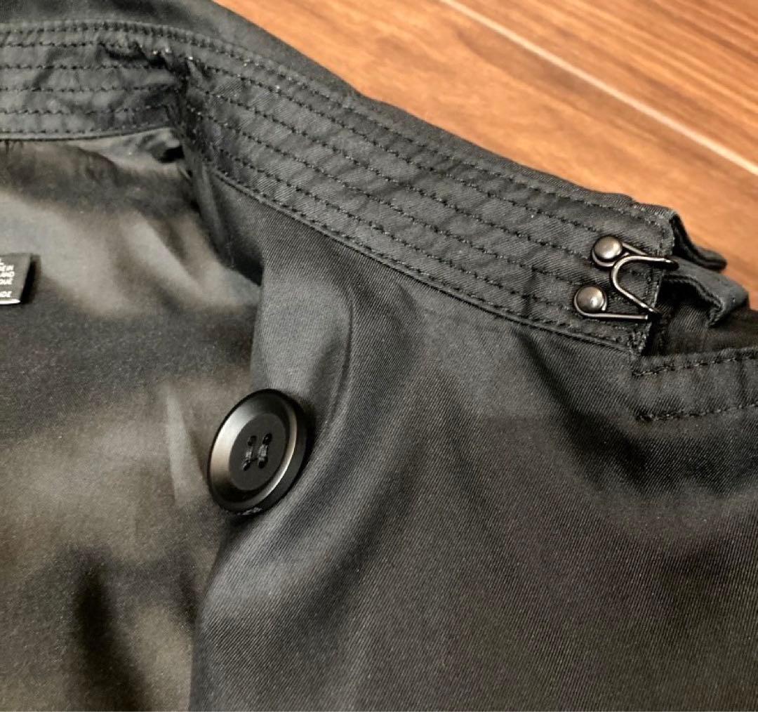 コーチ　美品黒トレンチコート ダブルブレスト ベルト　チャーム付き