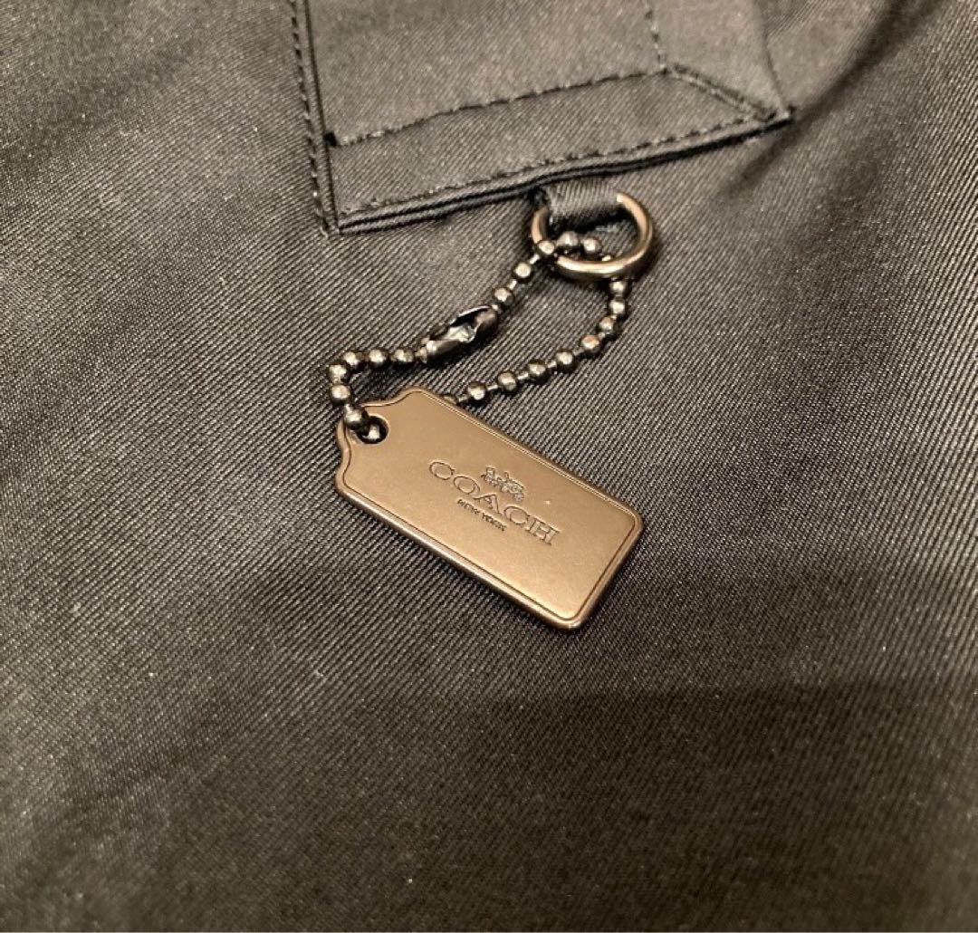 コーチ　美品黒トレンチコート ダブルブレスト ベルト　チャーム付き