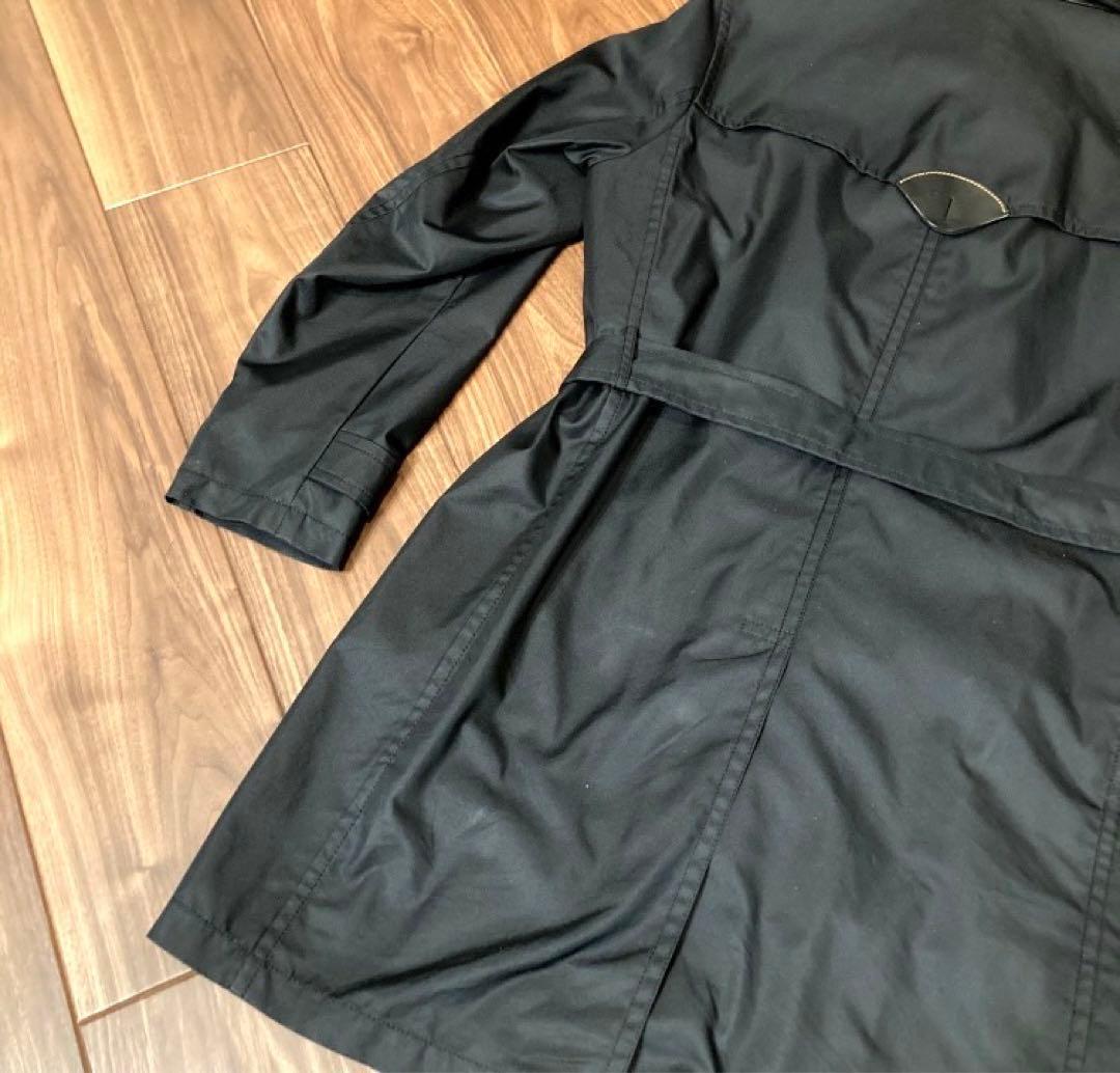 コーチ　美品黒トレンチコート ダブルブレスト ベルト　チャーム付き