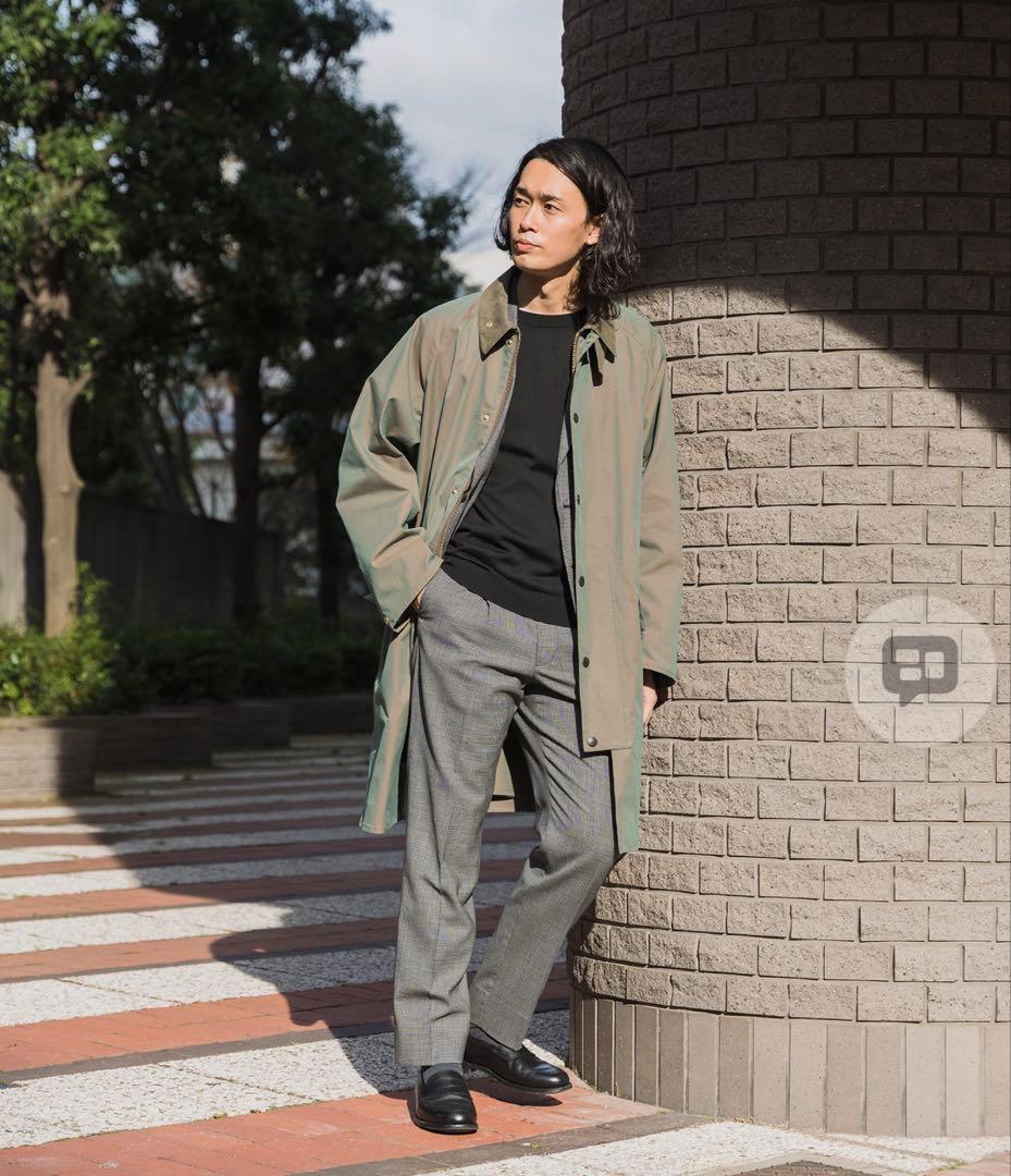 【美品/玉虫/ロング】Barbour BURGHLEY系 38相当 5回着用