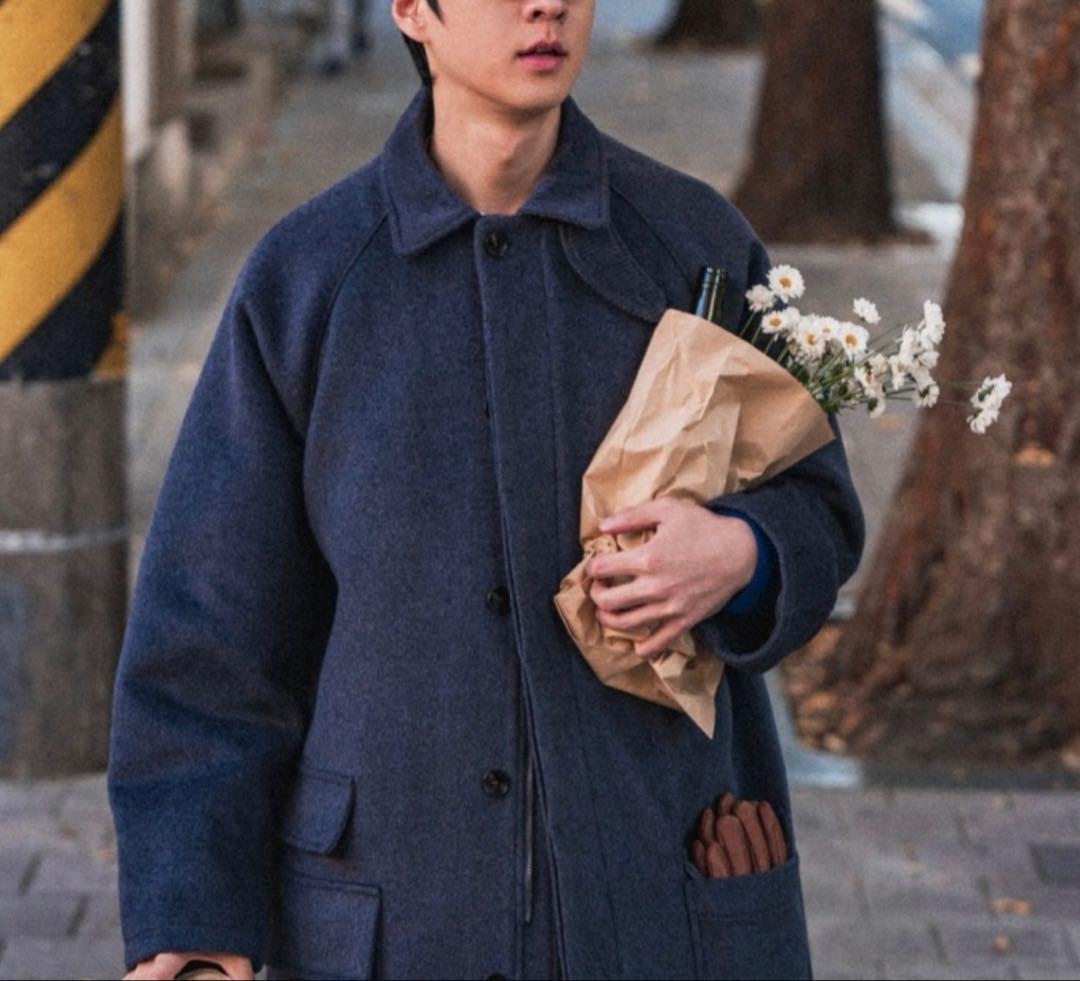 havehad City Wool Half Coat ハーフコート チャコール