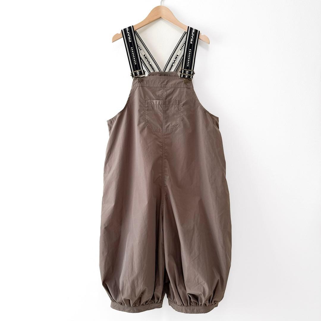 美品 FRAPBOIS ラインサロペット バルーンパンツ ゆったり ブラウン