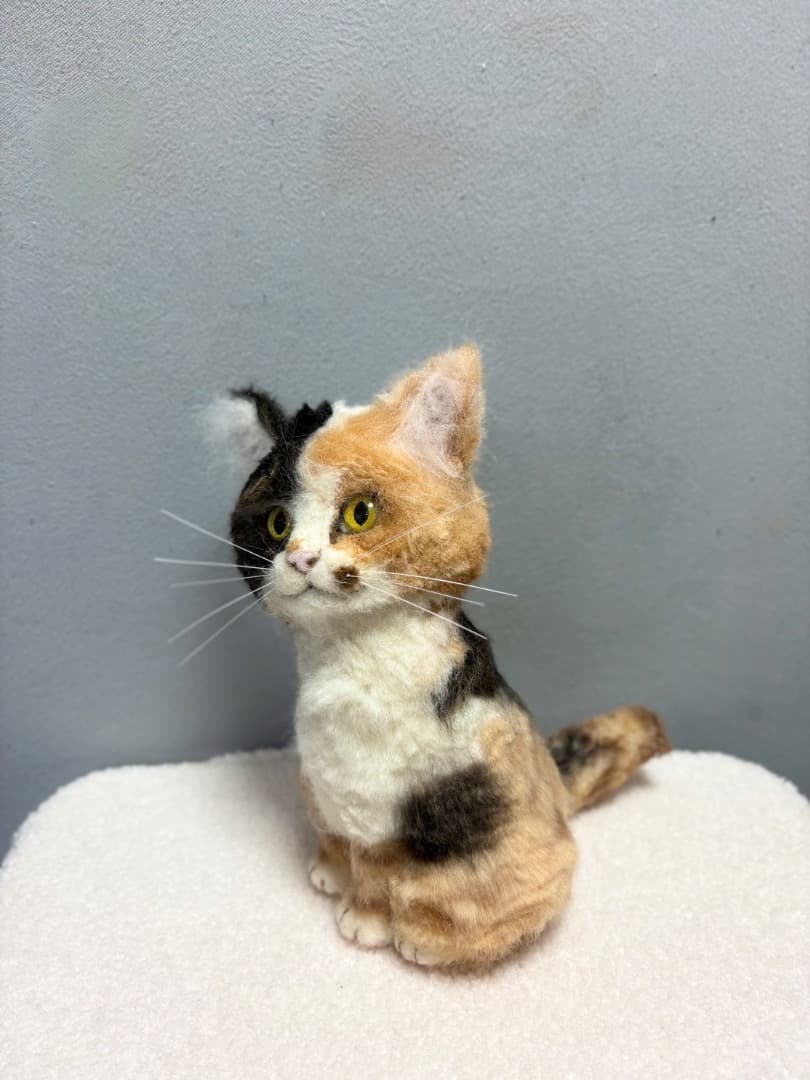 羊毛フェルト三毛猫【ハンドメイド