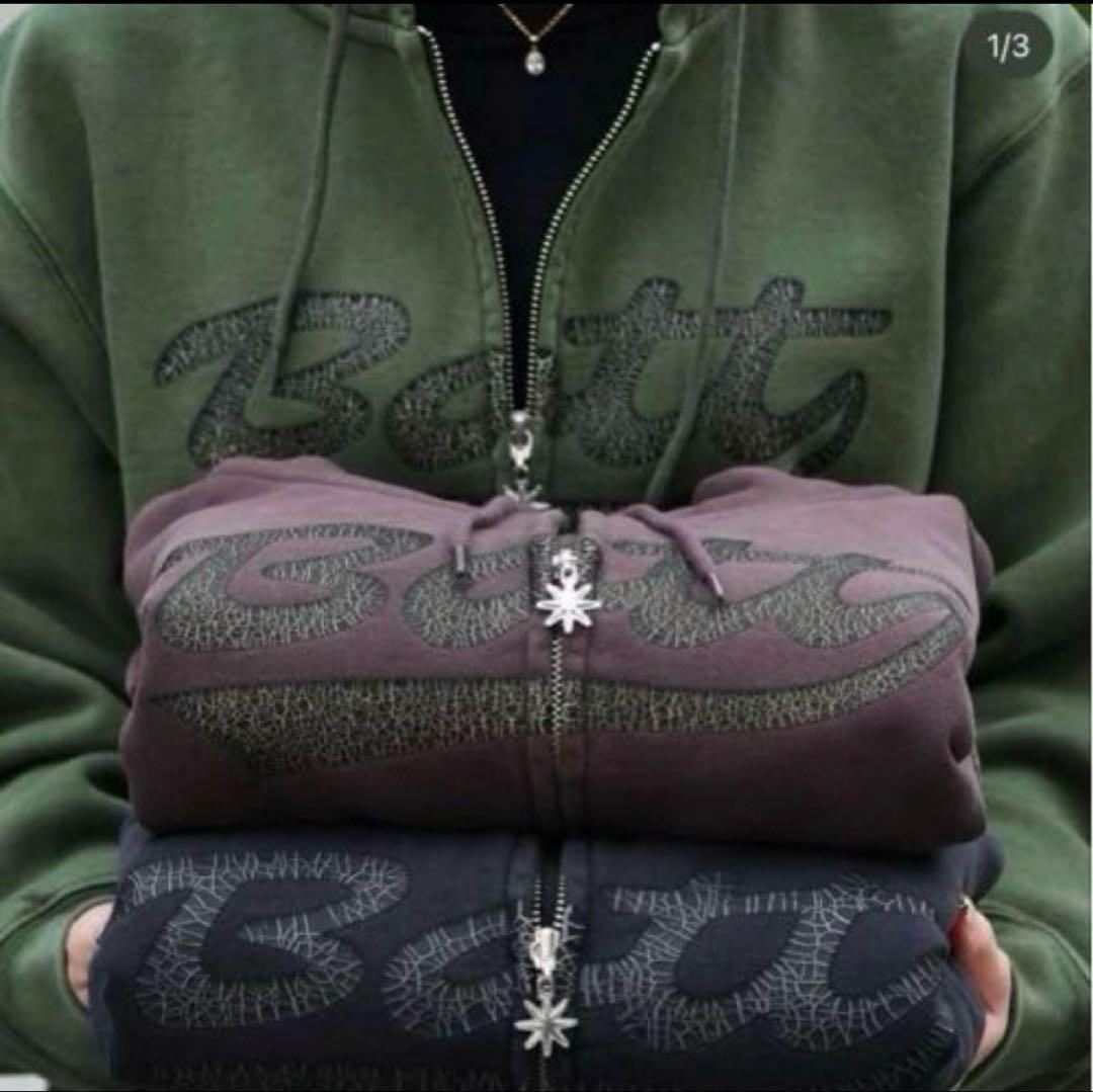 トップス BoTT / Washed Script Logo Zip Hoodie