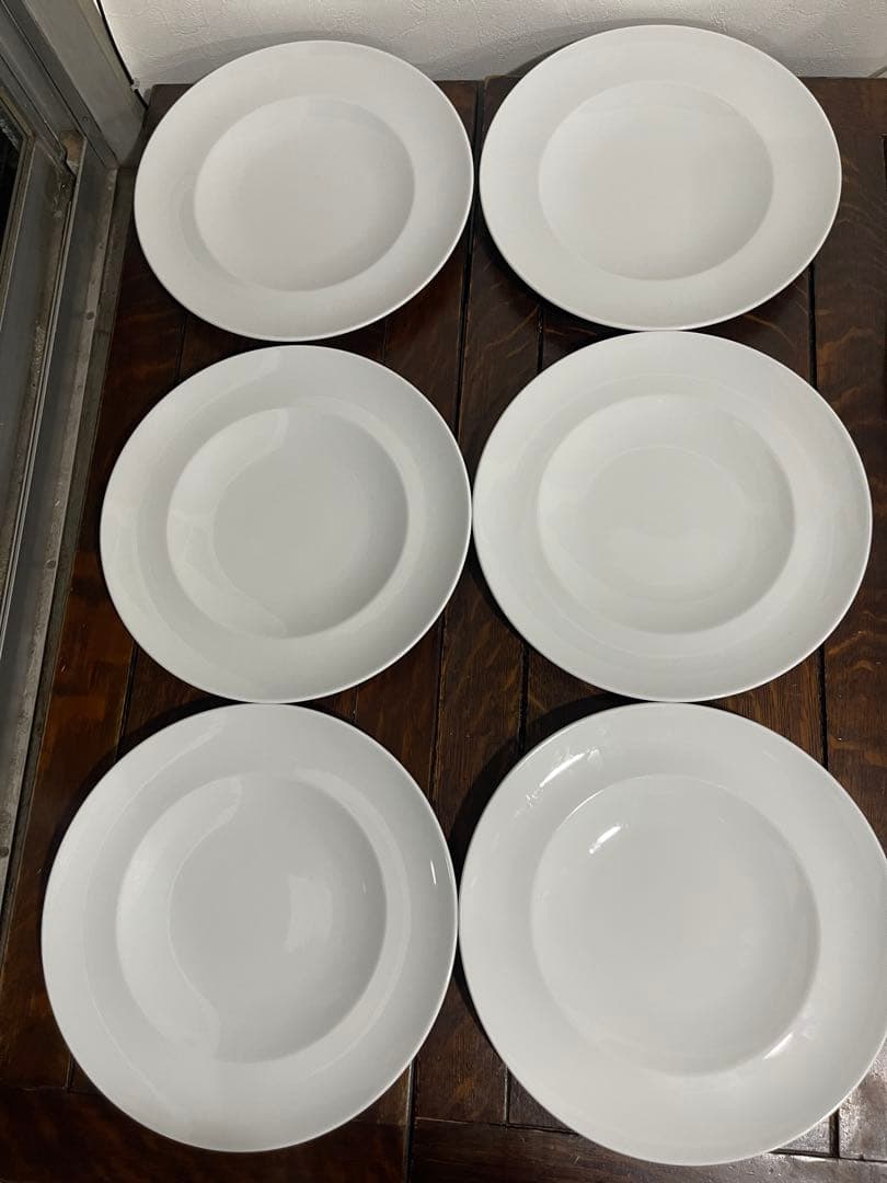 リチャードジノリ　インペロホワイト　6セット　白磁　ディナープレート 29cm