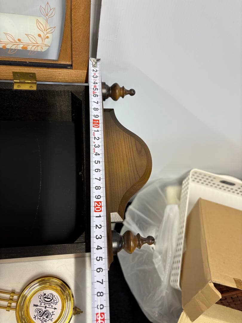 木枠のセイコー製クォーツ 振り子（壁掛け）