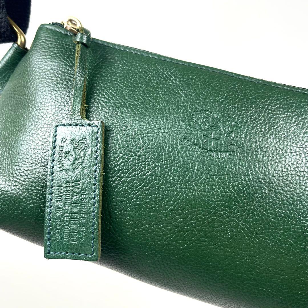 イルビゾンテ　ボディバッグ　ショルダーバッグ　レザー　ロゴ型押し　極上