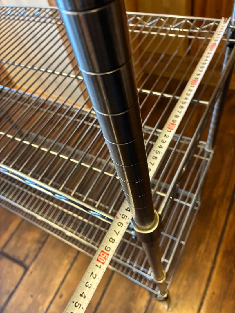 エレクター ラック 4段 幅120×奥46×高160cm 業務用ワイヤーシェルフ