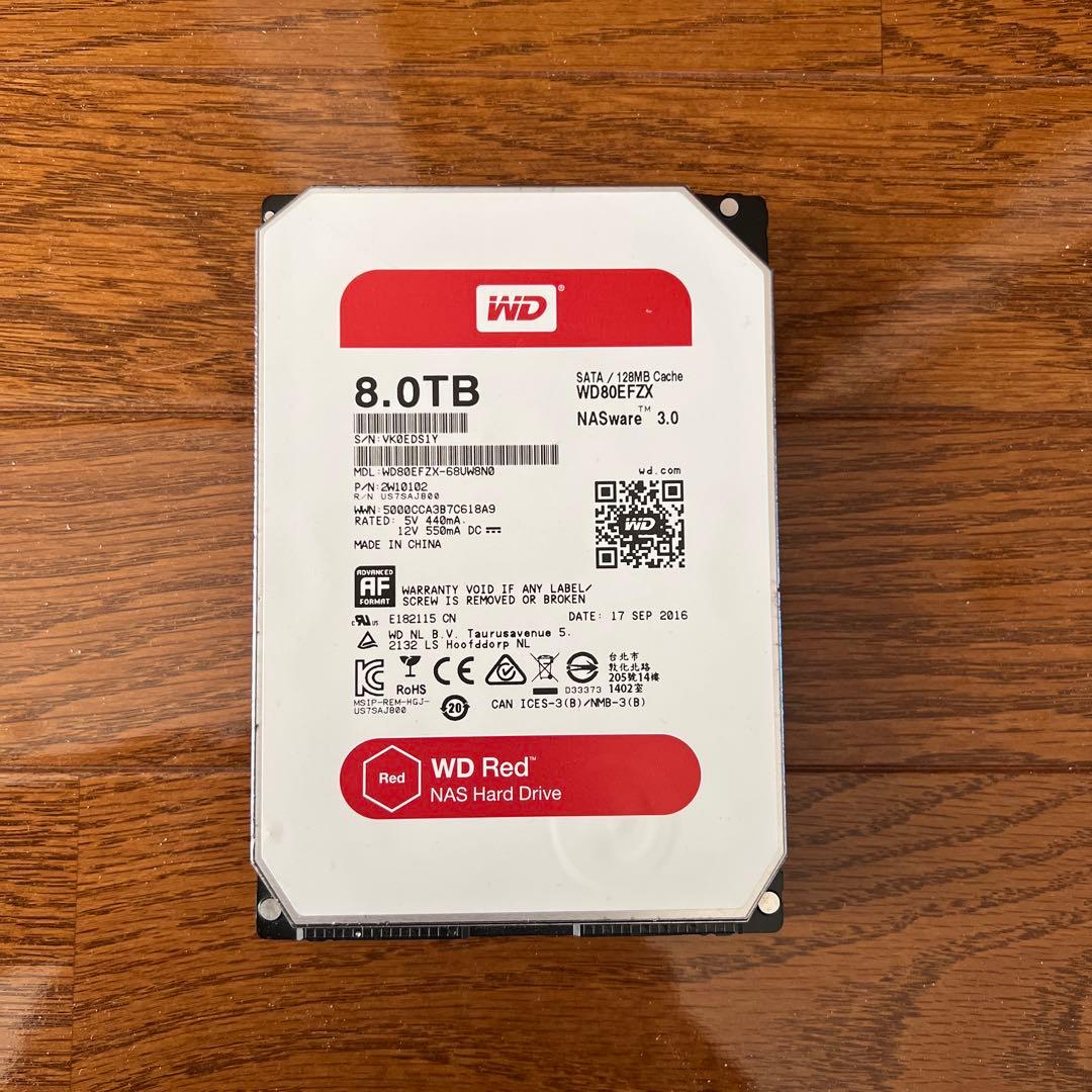内蔵型ハードディスクドライブ WD Red 8TB NAS Hard Drive