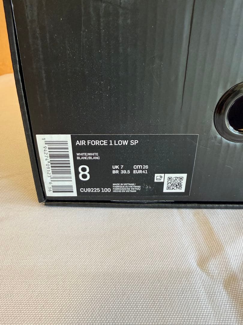 新品未使用 Supreme×Nike AF1 Low 白 26cm 箱付