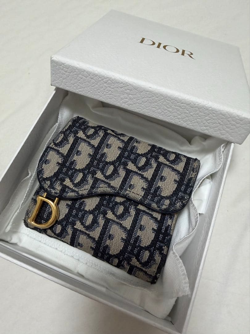 クリスチャンディオール オブリーク ロータス ミニウォレット