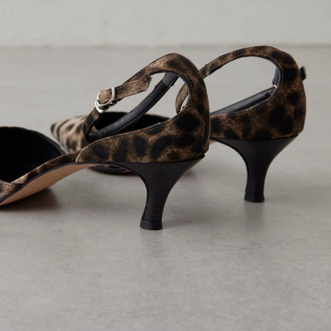28日までお値下げ美品ウィムガゼット【Hoaw.】レオパードポインテッドパンプス