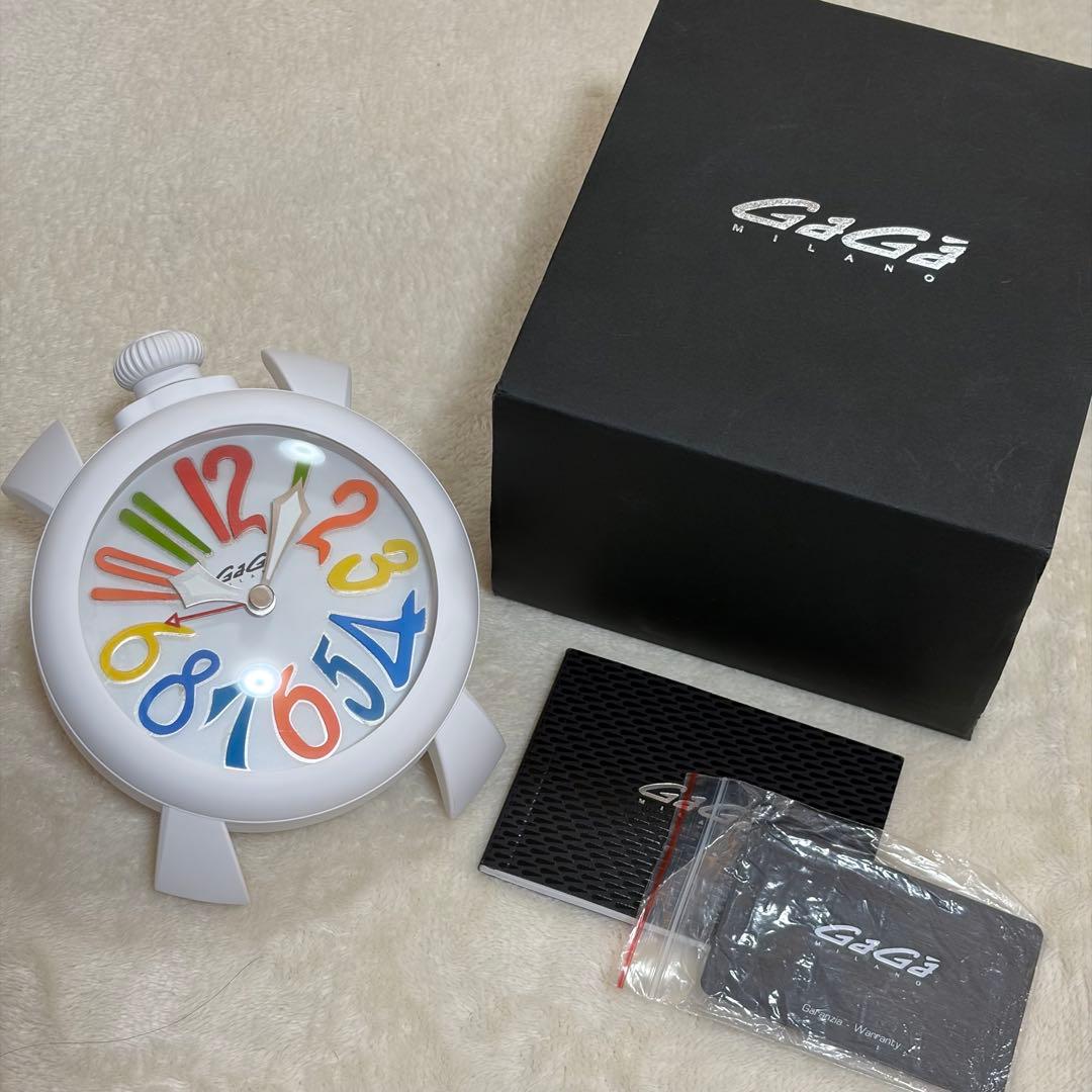 GaGa MILANO ガガミラノ 目覚まし時計 ホワイト 動作確認済