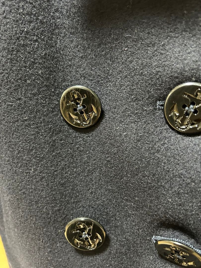 【クリーニング済み☆現行品】ファミリア ネイビー ウール　ピーコート 130cm