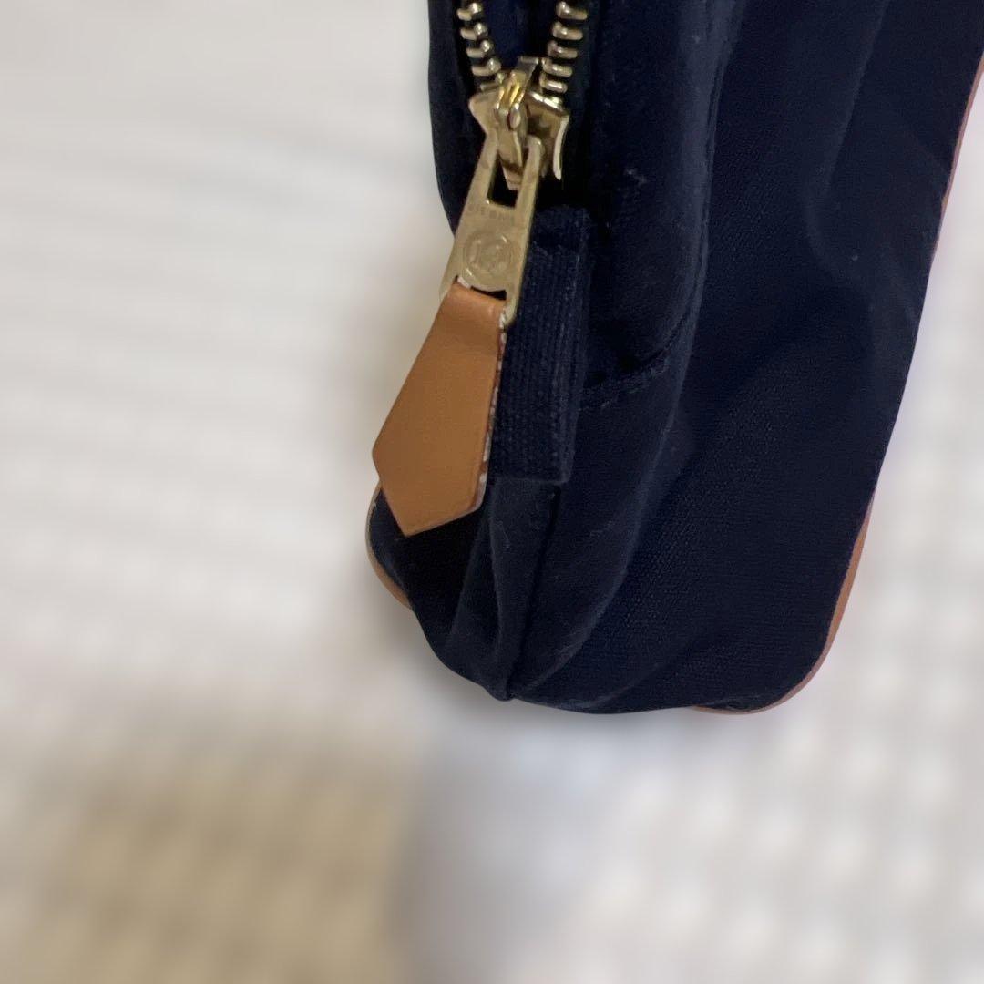 【土日Sale価格】HERMES ネイビー キャンバスポーチ