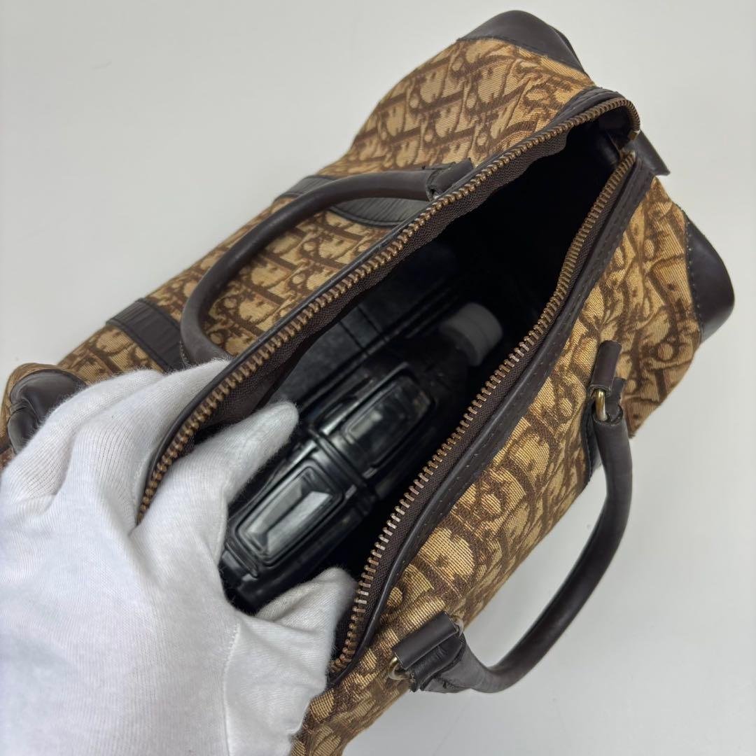 クリスチャンディオール ミニボストンバッグ　トロッター柄　ゴールド金具