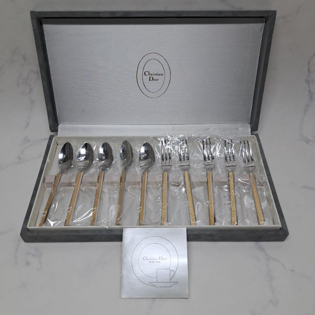 20251028　クリスチャンディオール　カトラリー　フォーク　スプーン　金彩