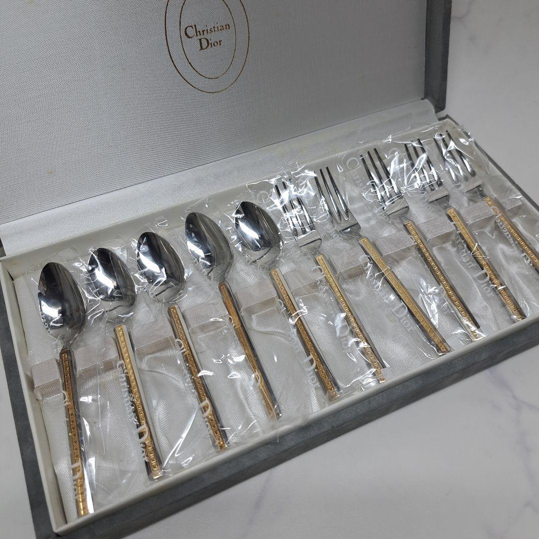 20251028　クリスチャンディオール　カトラリー　フォーク　スプーン　金彩