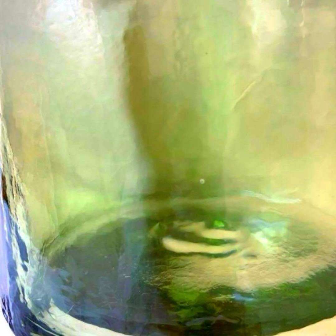 特大ガラス　リサイクルガラス　花瓶 オブジェ 花器