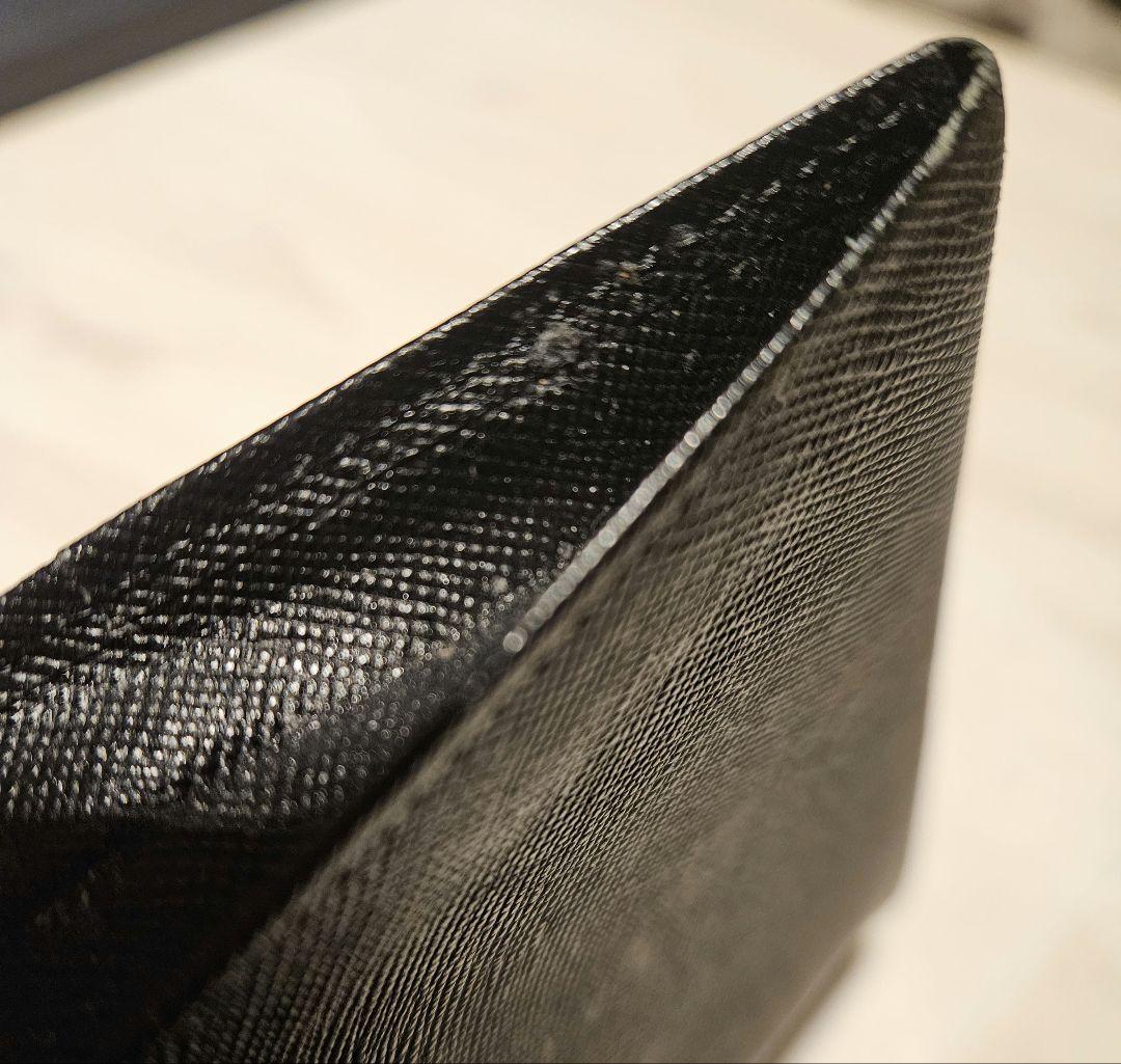 BURBERRY　 ブラックレザー 長財布 ニつ折り財布 札入れ　付属品完備