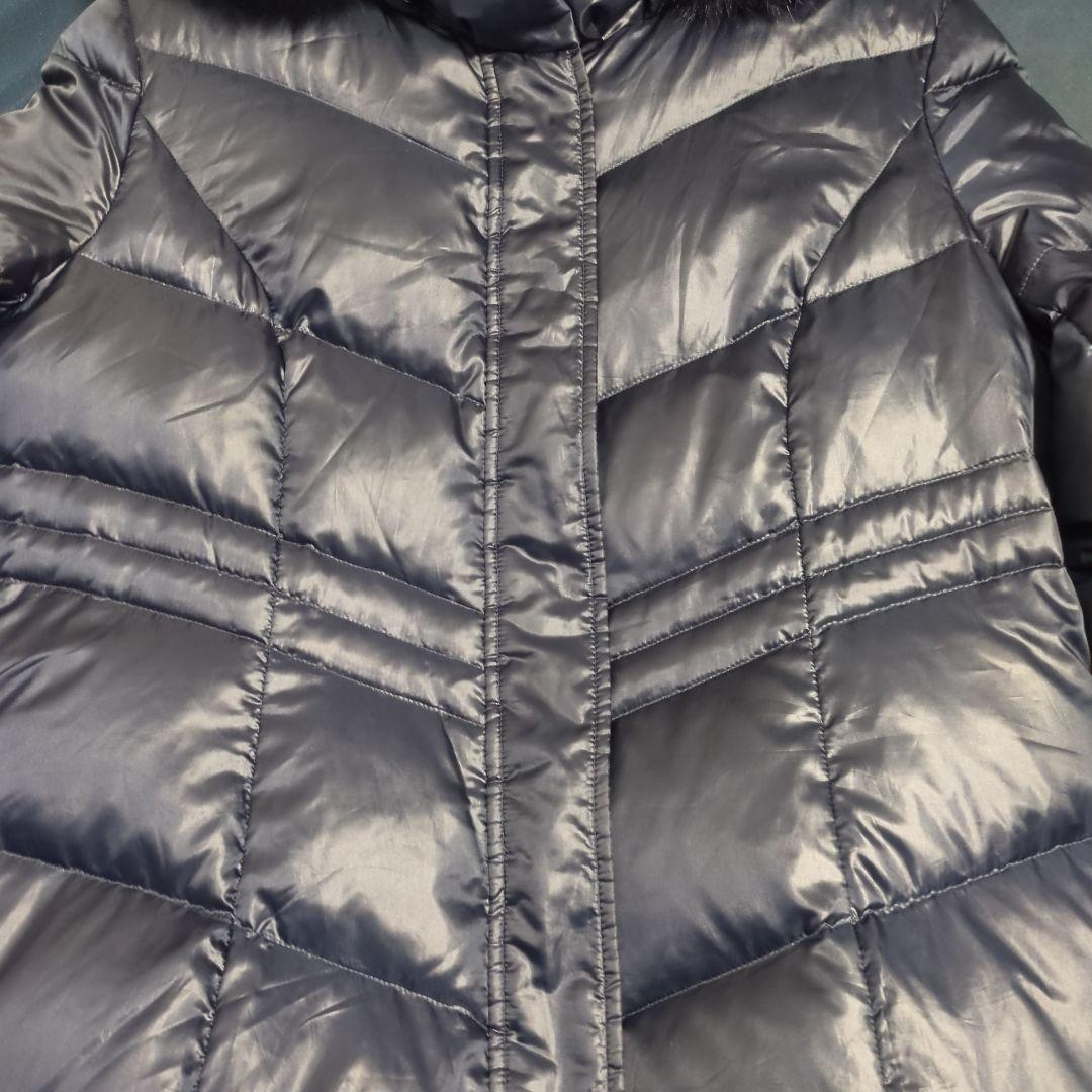 INDIVI ダウンコート　フード　 ブルーフォックス 大きいサイズ XL 42