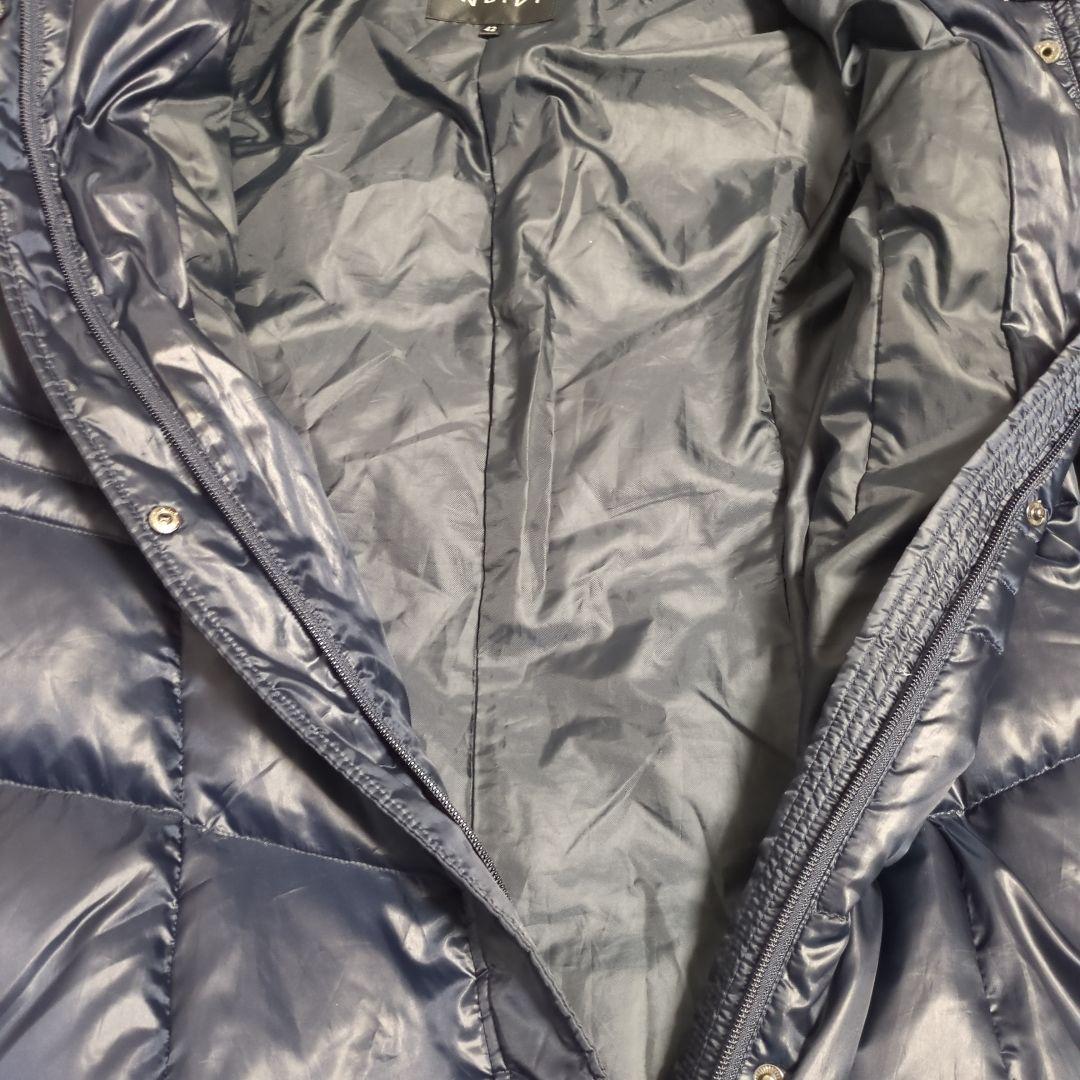 INDIVI ダウンコート　フード　 ブルーフォックス 大きいサイズ XL 42