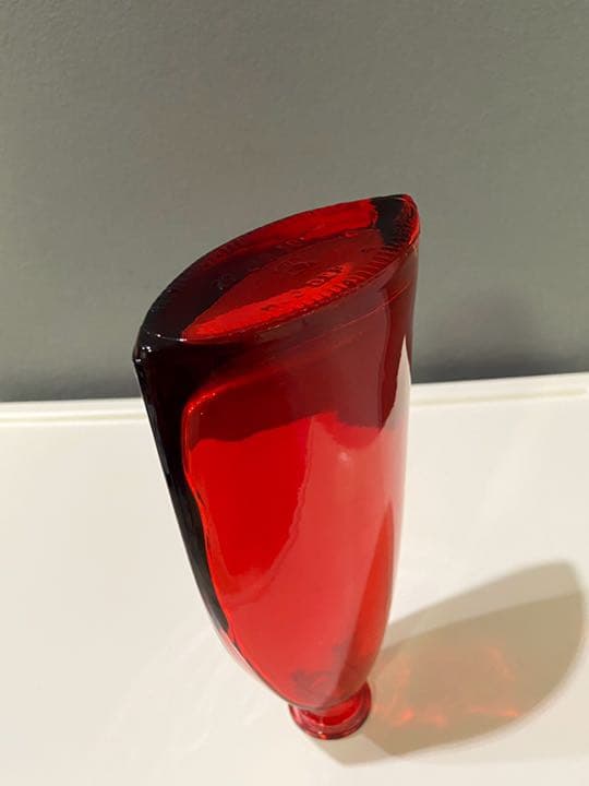 ビンテージ アンティーク レッド 赤 40s 50s フラワーベース ルビー